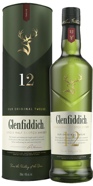 Glenfiddich 12 Single Malt Scotch Whisky 700mL