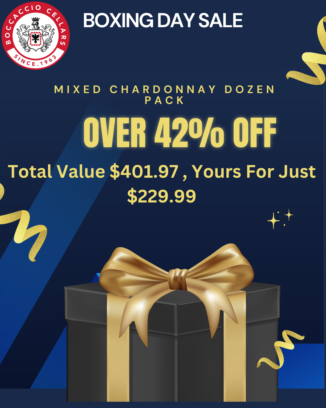 Boxing Day Special 42% Off Mixed Chardonnay Dozen Pack
