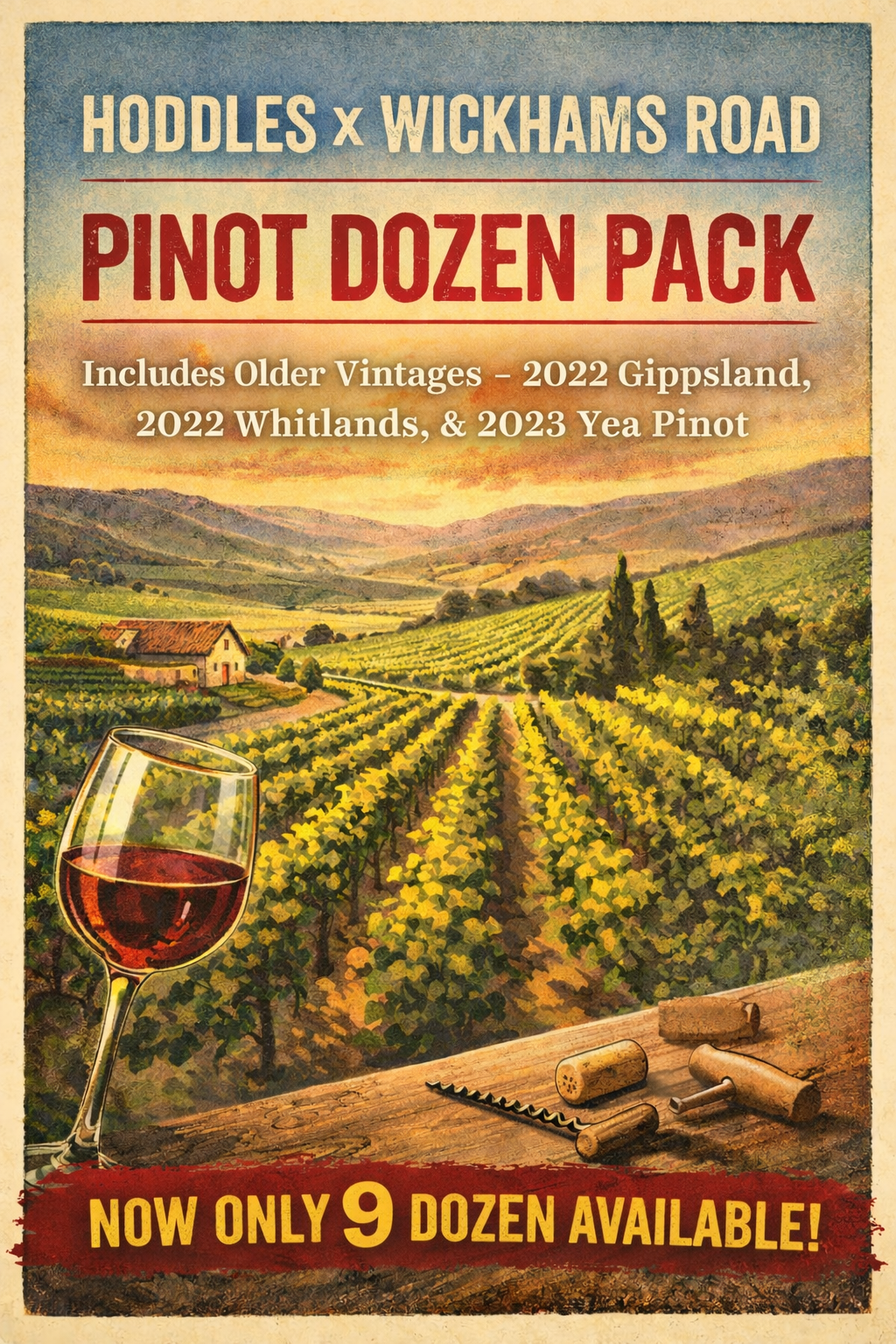 Hoddles x Wickhams Road Mixed Pinot Dozen Pack