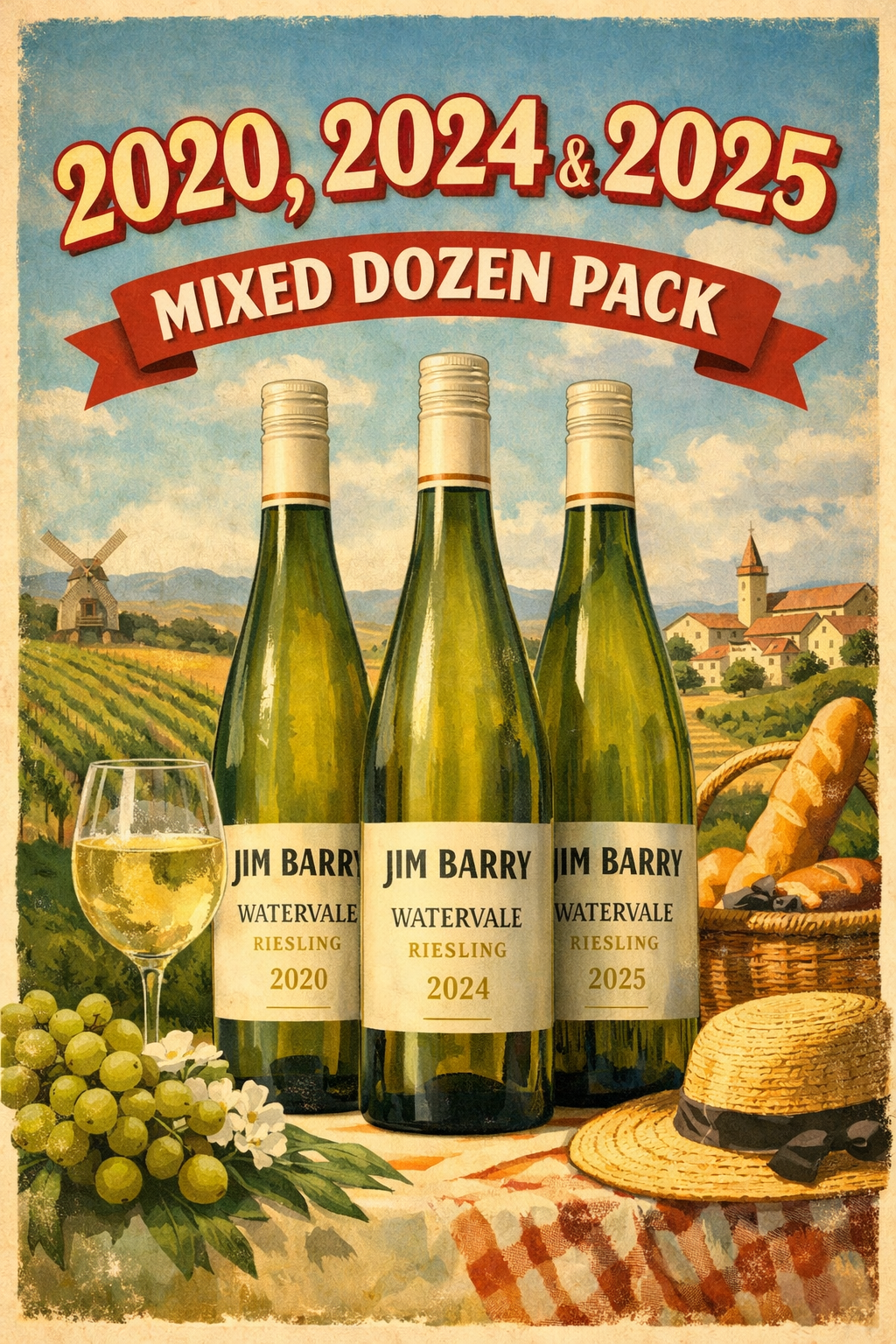 Jim Barry Watervale Riesling 2020,2024&2025 Mixed Dozen!