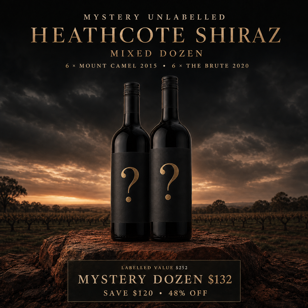 Unlabelled Heathcote Shiraz Mixed Dozen